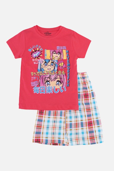 Пижама для девочки 104 цвет коралловый ЦБ-00249773 SKT000992901 фото