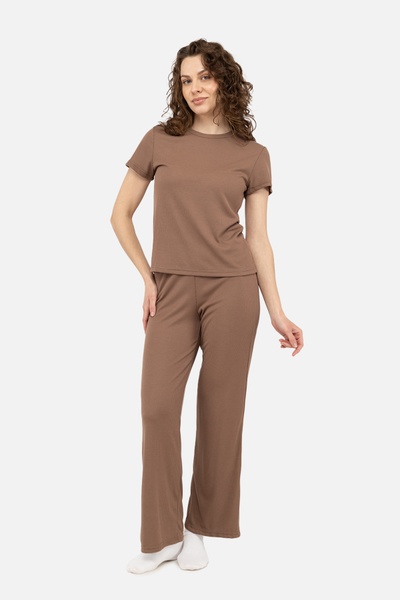 Жіночі домашні штани 44 колір кавовий ЦБ-00246843 SKT000985671 фото