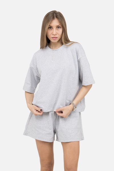 Жіноча футболка з коротким рукавом 44 колір світло-сірий ЦБ-00250917 SKT000994664 фото