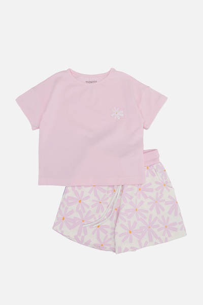 Костюм с шортами для девочки 92 цвет розовый ЦБ-00245220 SKT000994751 фото