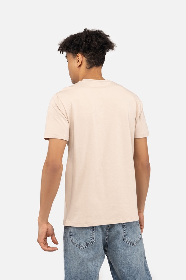 Чоловіча футболка з коротким рукавом 46 колір бежевий ЦБ-00243184 SKT000967316 фото