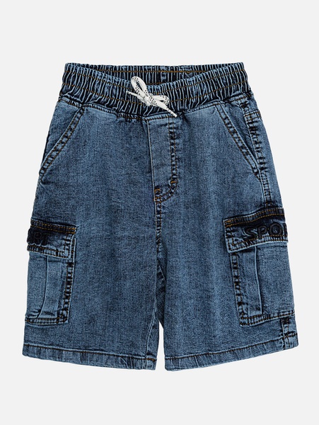 Шорти джинсові для хлопчика 146 колір синій ЦБ-00220442 SKT000909810 фото