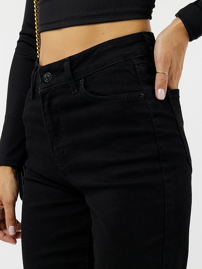 Жіночі джинси 38 колір чорний ЦБ-00228356 SKT000929014 фото