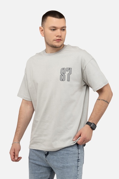 Чоловіча футболка з коротким рукавом 52 колір світло-сірий ЦБ-00250620 SKT000993817 фото