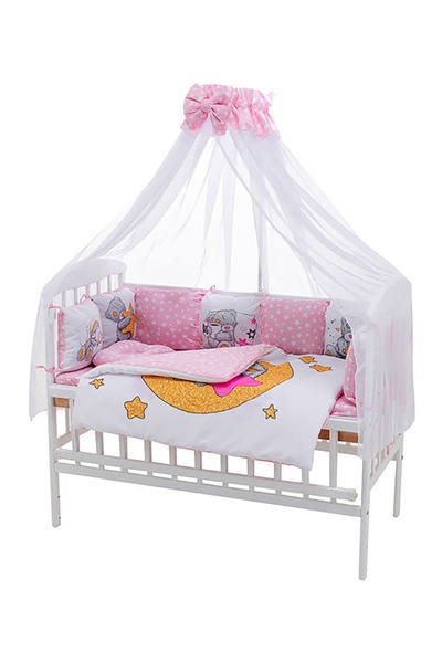 Детский комплект постельного белья Babyroom Bortiki цвет розовый ЦБ-00249619 SKT000991501 фото
