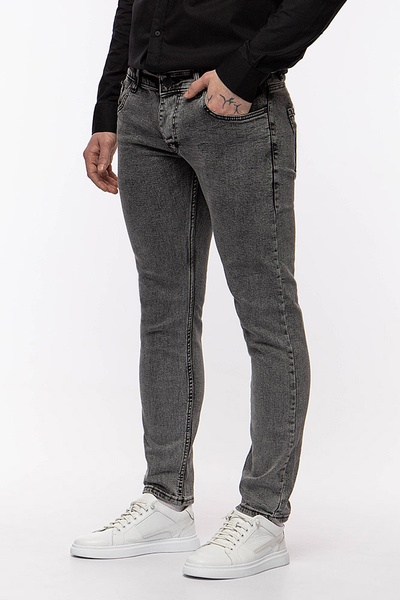 Чоловічі джинси слім 46 колір темно-сірий ЦБ-00213589 SKT000894077 фото