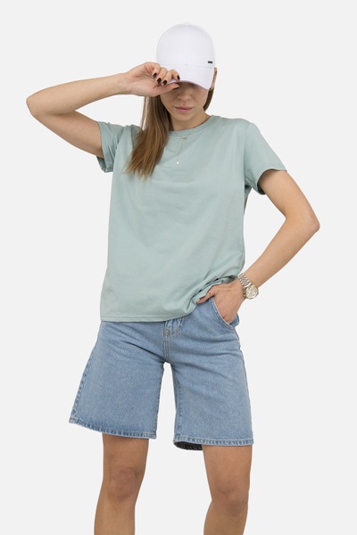 Женская футболка с коротким рукавом 50 цвет мятный ЦБ-00242205 SKT000963959 фото