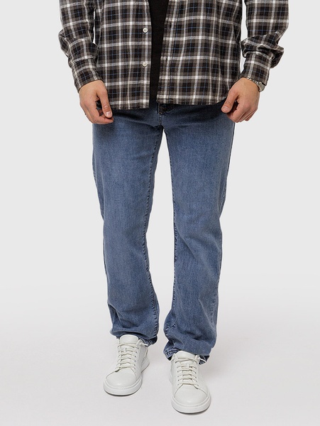 Чоловічі джинси регуляр 48 колір блакитний ЦБ-00220239 SKT000909246 фото
