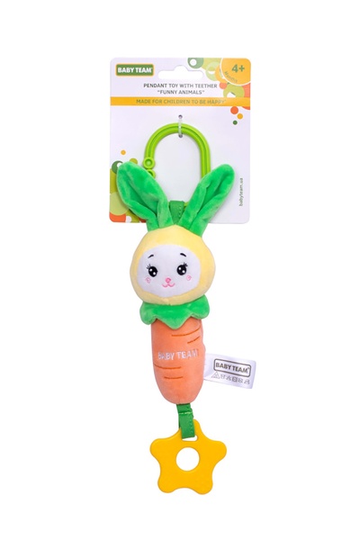 Іграшка-підвіска з прорізувачем "Веселі тваринки" колір різнокольоровий ЦБ-00250092 SKT000992561 фото
