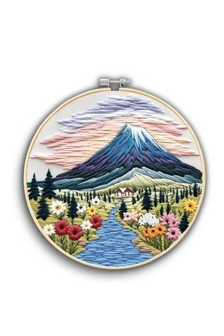 Набір для вишивки гладдю &laquo;Долина спокою&raquo; Brushme EMBR011 ЦБ-00295398 фото