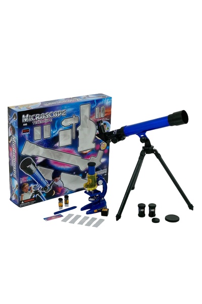 Дитячий набір 2 в 1 - телескоп та мікроскоп колір різнокольоровий ЦБ-00248501 SKT000989462 фото