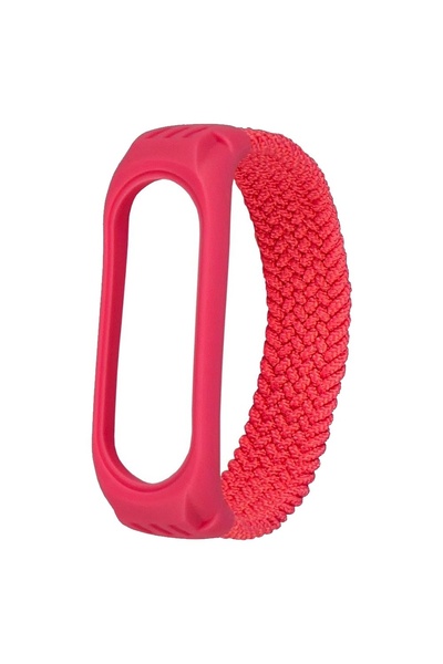 Ремешок нейлоновый Braided rope для Xiaomi Mi Band 3/4/5/6 размер L цвет розовый ЦБ-00209855 SKT000887812 фото