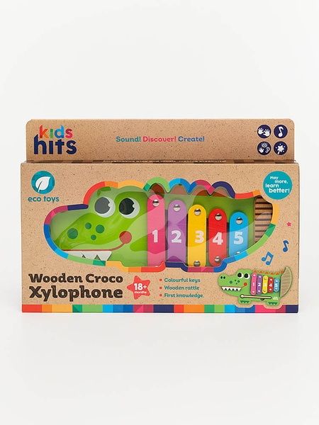 Деревянная игрушка ксилофон "Крокодил" цвет разноцветный ЦБ-00231344 SKT000936432 фото