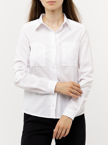 Женская рубашка 46 цвет белый ЦБ-00226141 SKT000923705 фото