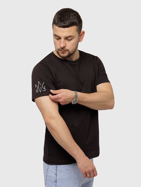 Чоловіча футболка регуляр "ЗСУ" 54 колір чорний ЦБ-00216577 SKT000900931 фото