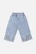 Джинсы wide leg для девочки цвет голубой 110 ЦБ-00290467 фото 2