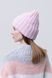 Жіноча шапка 56-58 колір рожевий ЦБ-00237215 SKT000953736 фото 4