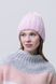 Жіноча шапка 56-58 колір рожевий ЦБ-00237215 SKT000953736 фото 2