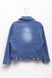 Куртка джинсова коротка на дівчинку 116 колір синій ЦБ-00148388 SKT000509405 фото 3