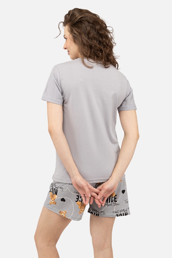 Жіноча піжама 40 колір сірий ЦБ-00245639 SKT000982364 фото