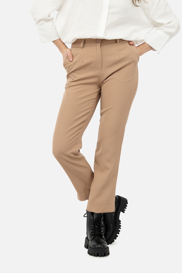 Жіночі штани 52 колір бежевий ЦБ-00242182 SKT000963828 фото