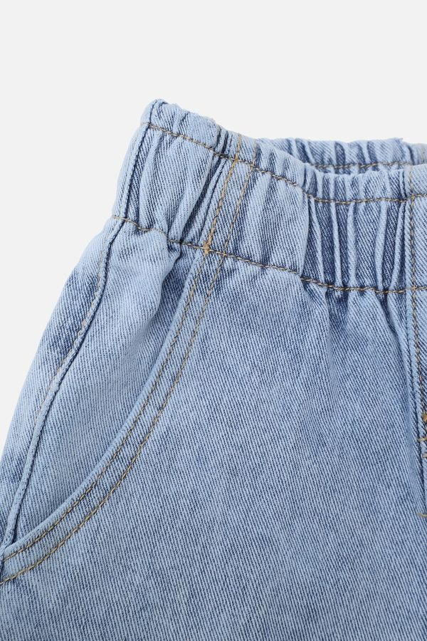 Джинсы wide leg для девочки цвет голубой 110 ЦБ-00290467 фото