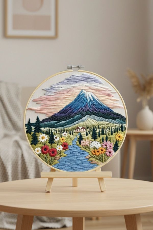 Набір для вишивки гладдю &laquo;Долина спокою&raquo; Brushme EMBR011 ЦБ-00295398 фото