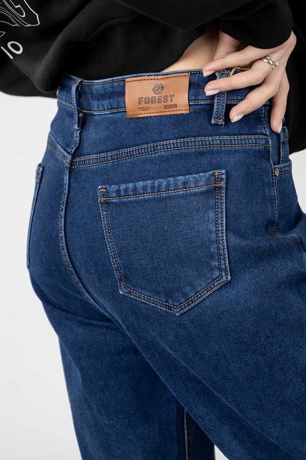 Жіночі джинси мом 44 колір темно-синій ЦБ-00236634 SKT000952617 фото