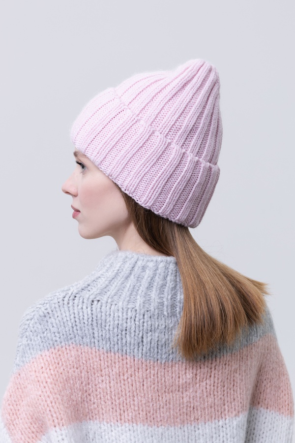 Жіноча шапка 56-58 колір рожевий ЦБ-00237215 SKT000953736 фото