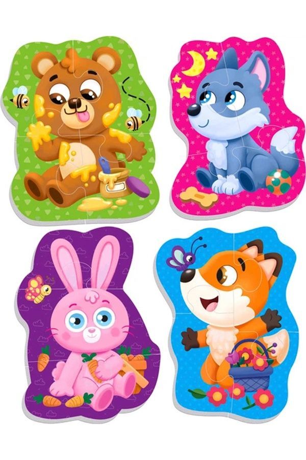 Развивающая игра Roter Kafer мягкие пазлы А5 "Лесные звери" Vladi Toys RK6010-06 ЦБ-00298553 фото