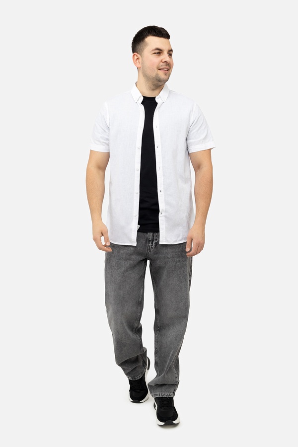 Мужская рубашка с коротким рукавом 52 цвет белый ЦБ-00244803 SKT000979906 фото