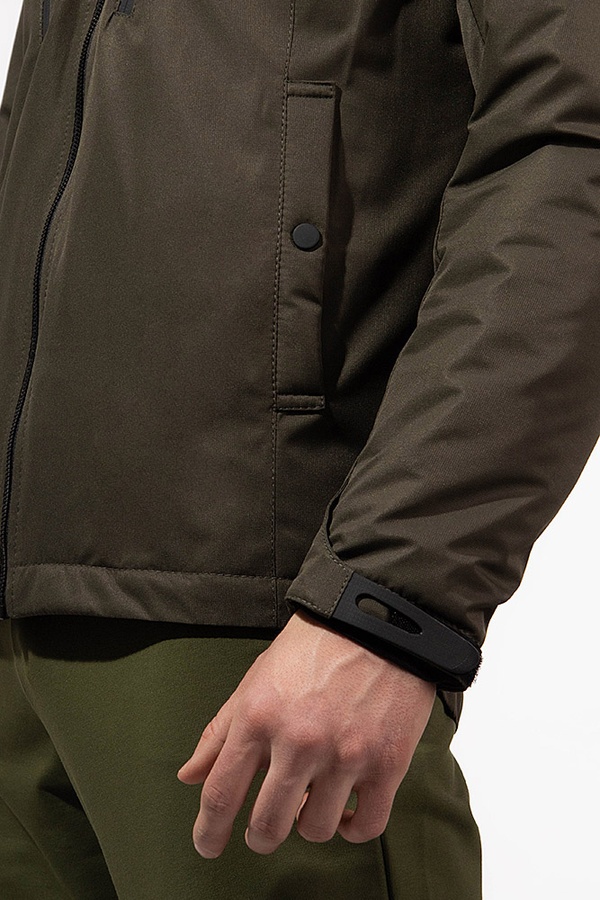 Чоловіча коротка куртка 46 колір хакі ЦБ-00210439 SKT000889779 фото