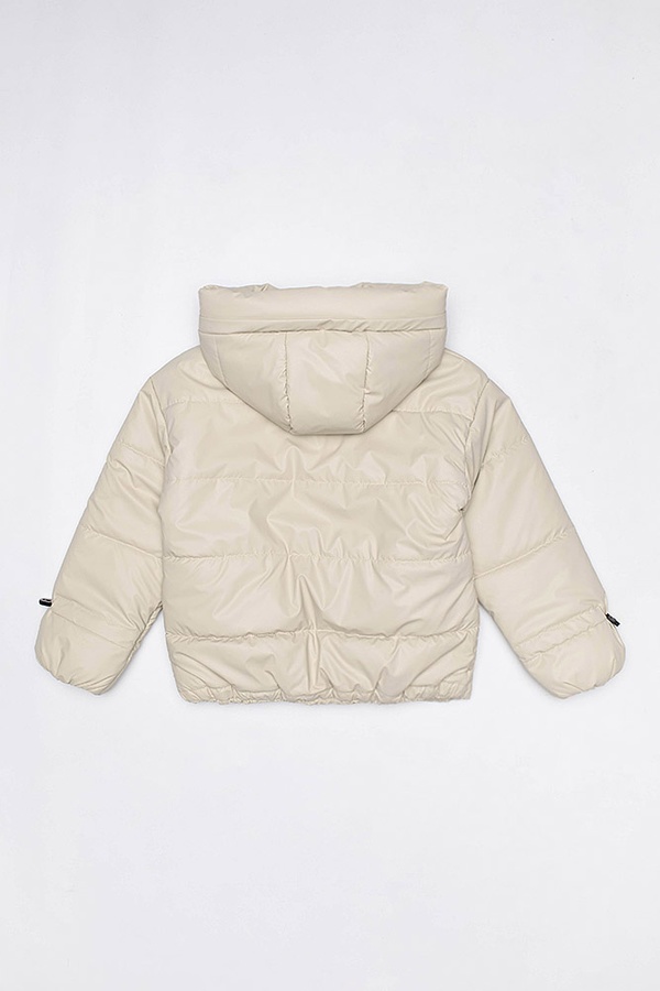 Куртка коротка на дівчинку 134 колір бежевий ЦБ-00188694