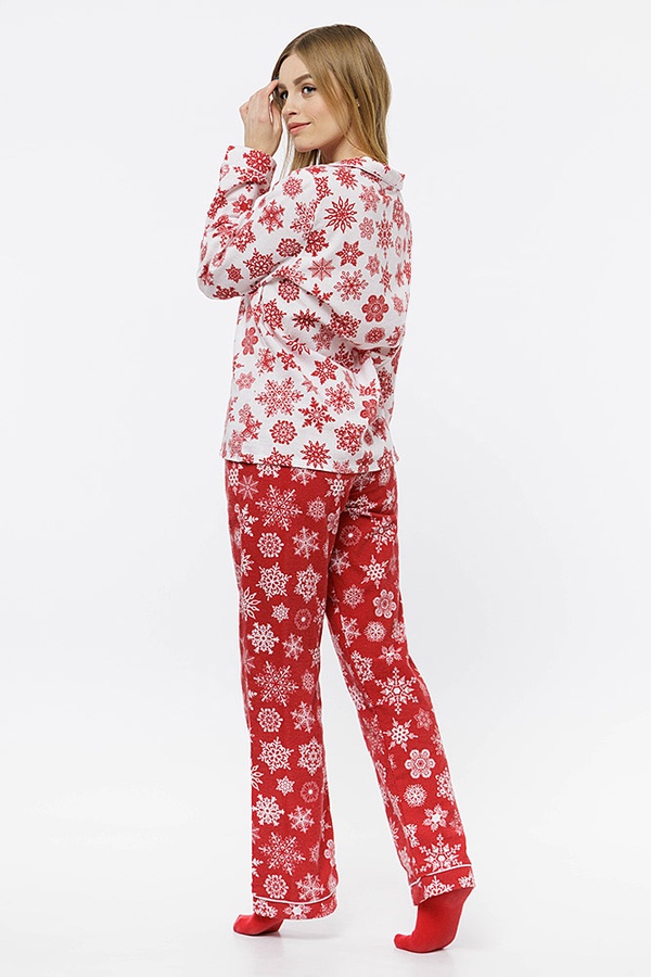 Жіноча піжама 42 колір червоний ЦБ-00206807 SKT000881702 фото