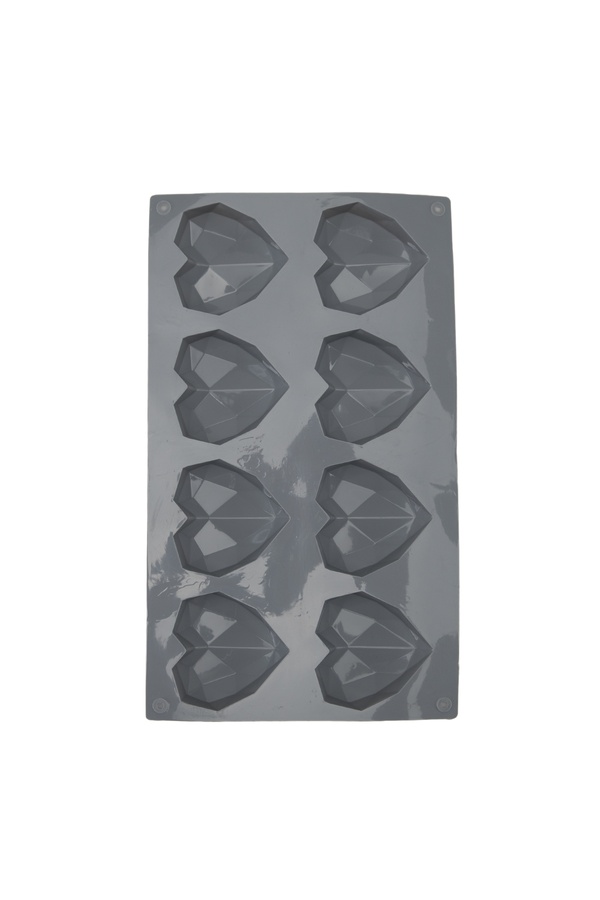 Силіконова форма-планшет для випічки "Серце" колір сірий ЦБ-00247449 SKT000987154 фото