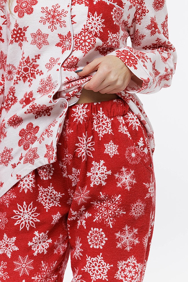 Жіноча піжама 42 колір червоний ЦБ-00206807 SKT000881702 фото