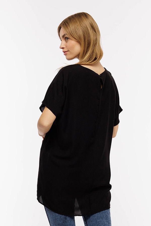 Жіноча блуза 48 колір чорний ЦБ-00191277 SKT000845409 фото
