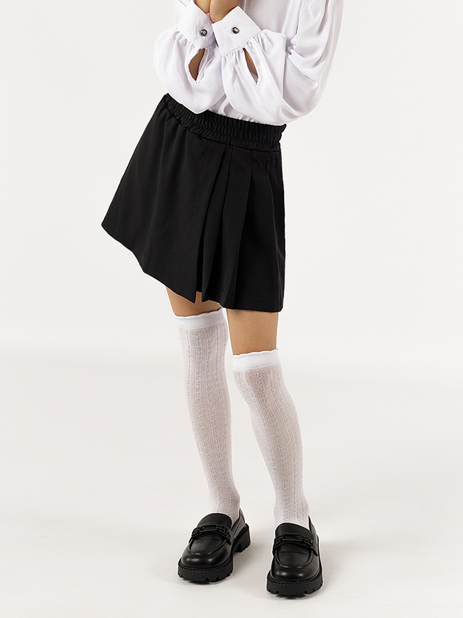 Юбка-шорты для девочки 128 цвет черный ЦБ-00229325 SKT000931970 фото