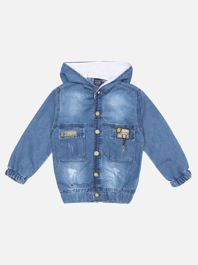 Джинсова куртка для хлопчика 110 колір синій ЦБ-00188908 SKT000838962 фото