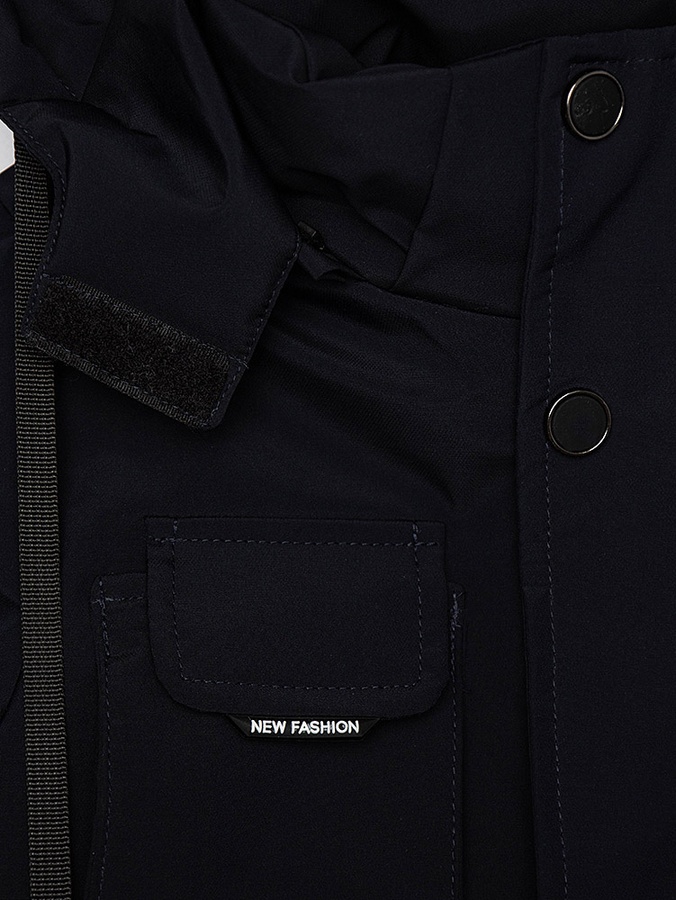 Куртка демисезонная с ситлоотражающим принтом для мальчика 116 цвет темно-синий ЦБ-00207657 SKT000883419 фото