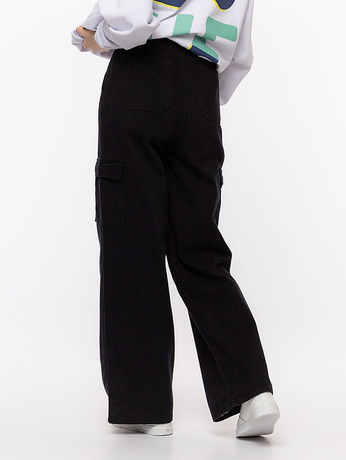 Жіночі джинси з карманами 38 колір чорний ЦБ-00214173 SKT000895873 фото