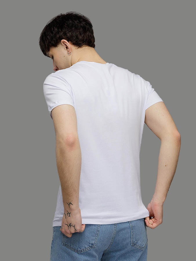 Чоловіча футболка регуляр 50 колір білий ЦБ-00216057 SKT000899867 фото