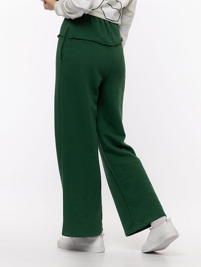 Жіночі прямі спортивні штани 46 колір зелений ЦБ-00214277 SKT000896127 фото