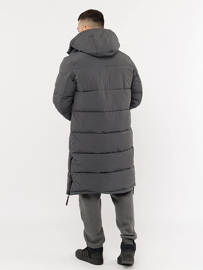 Мужская куртка удлиненная 44 цвет серый ЦБ-00220377 SKT000909545 фото