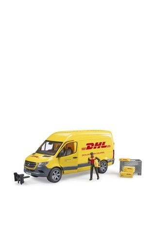 Автомобіль MB Sprinter кур'єрської служби DHL з фігуркою та асксесуарами BRUDER 02671 ЦБ-00262890 фото