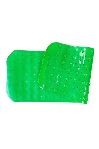 Килимок для ванної на присосках колір зелений ЦБ-00235766 SKT000946801 фото