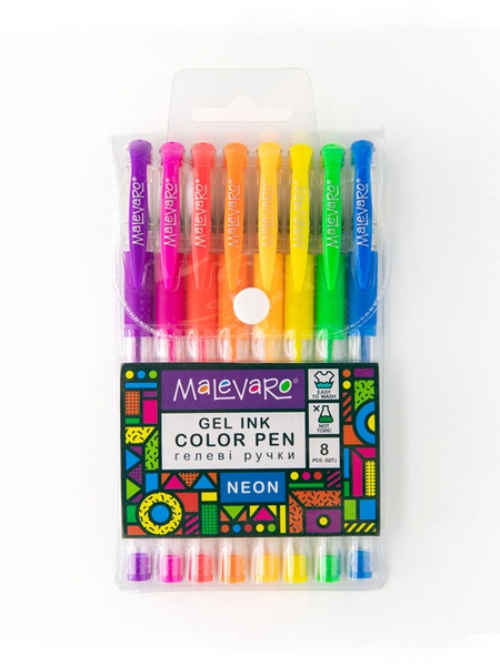 Ручка гелева NEON, 8 кольорів колір різнокольоровий ЦБ-00223901 SKT000918593 фото