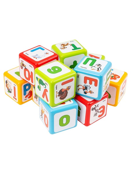 Іграшка кубики "Абетка + арифметика ТехноК" колір різнокольоровий ЦБ-00231473 SKT000936677 фото