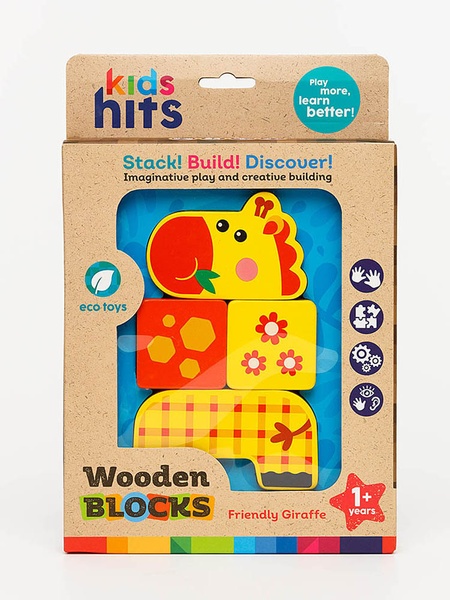 Дерев'яна іграшка-конструктор "Жирафа" колір різнокольоровий ЦБ-00231373 SKT000936461 фото