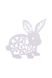 ЗD Підвіска заєць з прорізаними квітами колір білий ЦБ-00216653 SKT000901060 фото 1